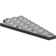 Lego destička 8x4 klín křídlo pravé, chromově stříbrná (3934 CHROME SILVER)